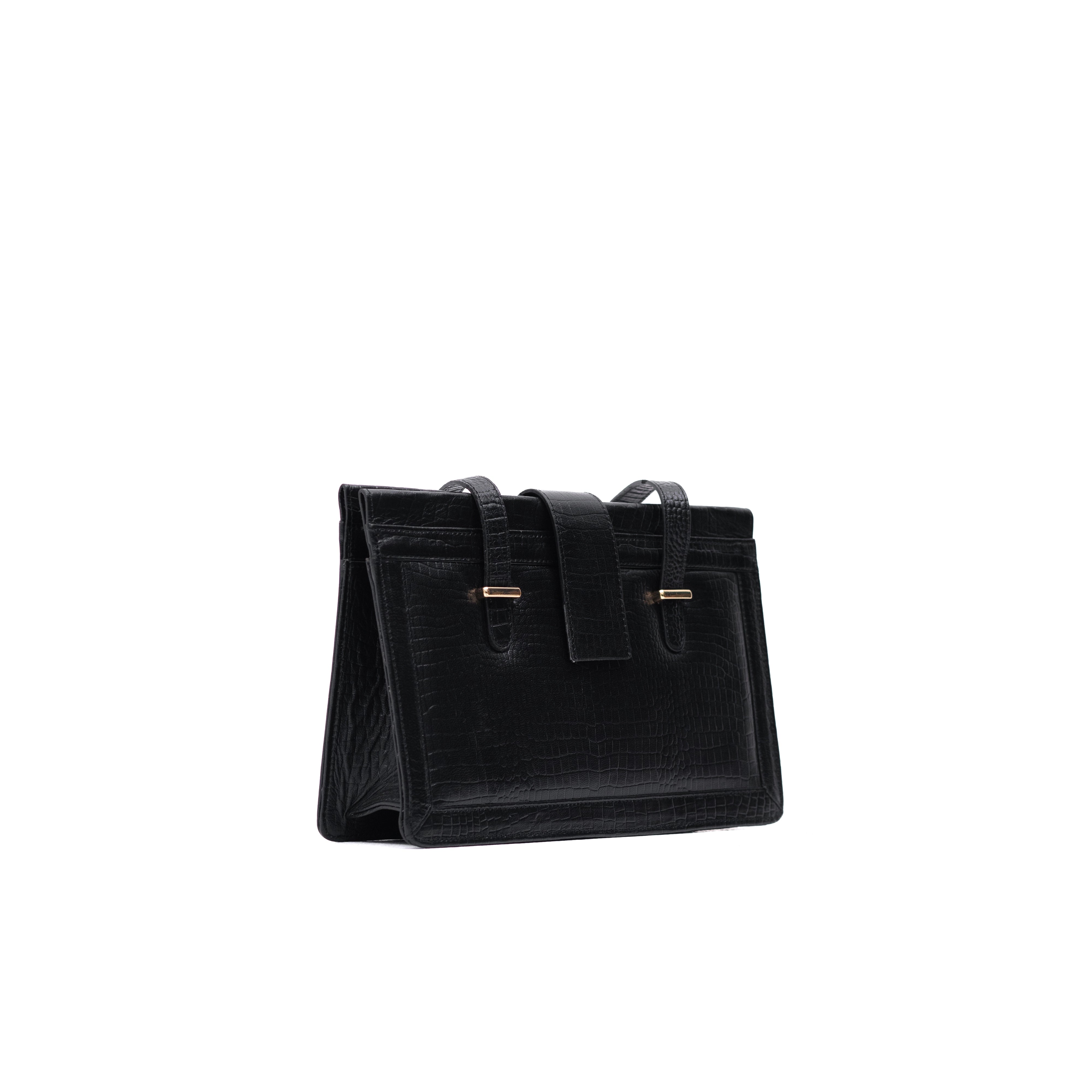 Midnight Charm Leather Strap Bag